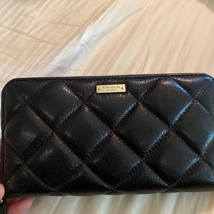 Black Quilted Kate Spade Wallet